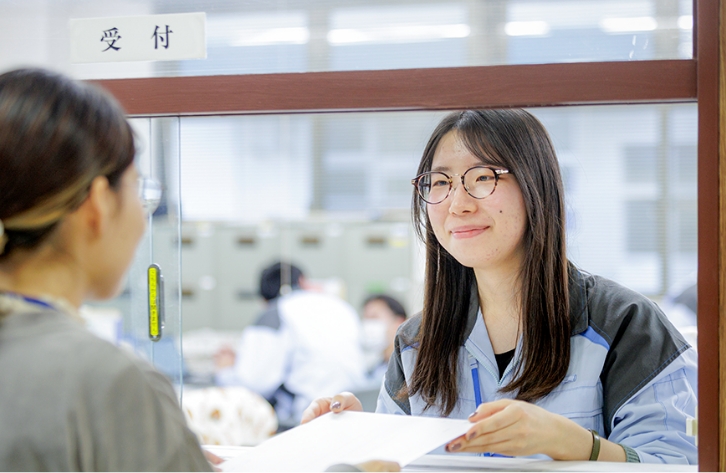 受付対応の様子